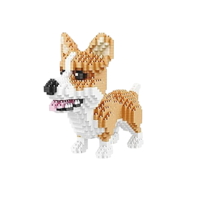 Pies Corgi z klocków 16 cm do złożenia