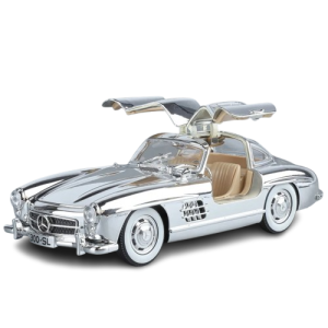 Model samochodu Mercedes Benz SL300 skala 1:24 srebrny