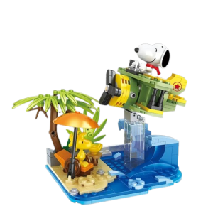 Zestaw klocki Snoopy wyprawa samolotem na wsypę