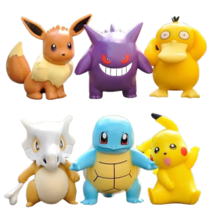 Zestaw 6 szt figurek z serii Pokemon kolekcjonerskie