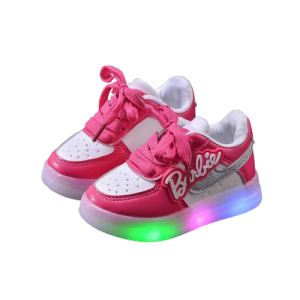 Sneakersy dla dziewczynki seria Barbie różowe LED