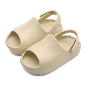 Basenowe sandałki dziecięce zapinane unisex ecru