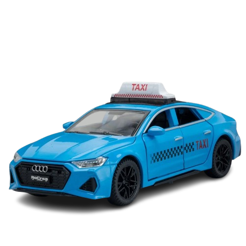 Autko Audi RS7 skala 1:32 szybkie Taxi niebieskie model