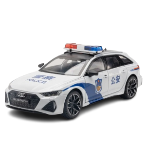 Autko Audi RS6 skala 1:32 szybki radiowóz Policja zabawka