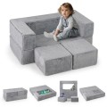 Modułowa sofa miękka dla dziecka szara