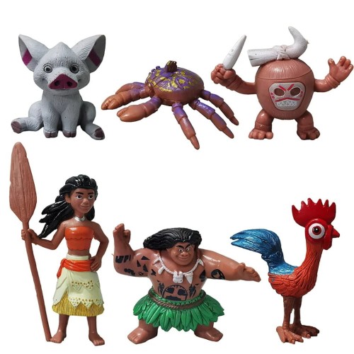 Zestaw 6 figurek z bajki Vaiana skarb oceanu dla dzieci