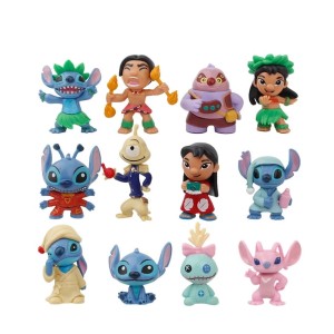 Duży zestaw 12 sztuk figurek Disneya Lilo i Stich