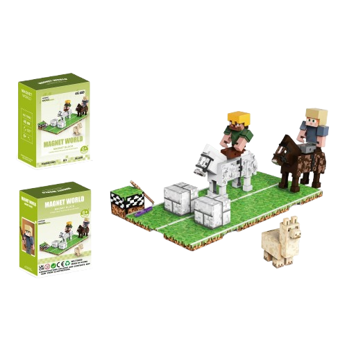 Klocki magnetyczne Minecraft wyścig