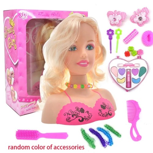 Lalka do czesania Barbie głowa zakład fryzjerski dla dzieci