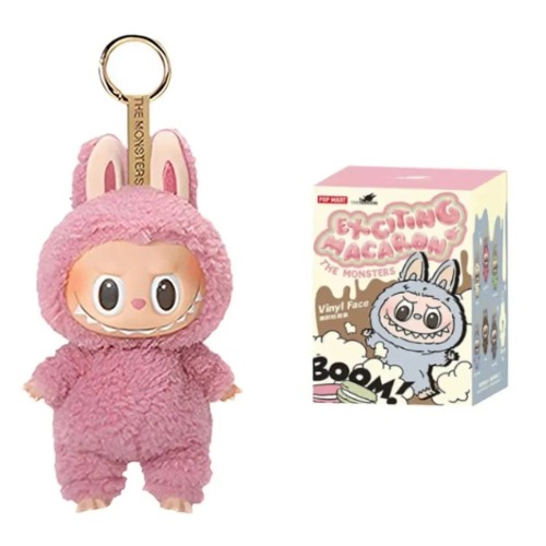 Brelok Labubu Macaron Różowy Kultowa The Monsters 17 cm pluszowy