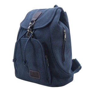 Modny tornister płócienny granatowy unisex Montana 