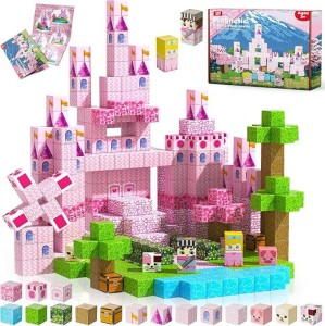 Minecraft Duży Zestaw Klocki Magnetyczne Kolekcjonerskie 300szt