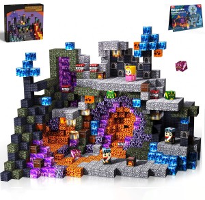 Minecraft Duży Zestaw Klocki Magnetyczne Kolekcjonerskie 300szt