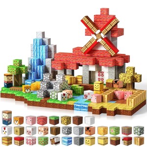  Minecraft Duży Zestaw Klocki Magnetyczne Kolekcjonerskie 300szt 