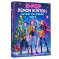 Zestaw 24 ozdób świątecznych i figurek K-Pop Demon Hunters.