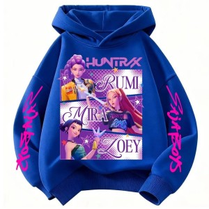 Bluza K-Pop Demon Hunters z kapturem przez głowę 100-160