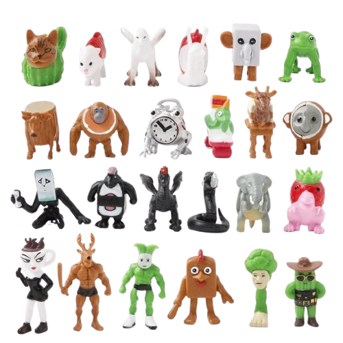Zbierz wszystkie cztery warianty zestawów figurek Oddities, aby posiadać pełną kolekcję zabawnych i absurdalnych postaci.