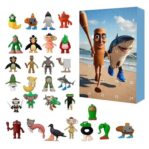Kalendarz Adwentowy Brainrot 24 figurki zawieszki.