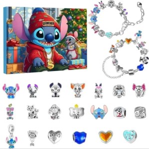 Kalendarz Adwentowy Disney Stitch bransoletka Charms