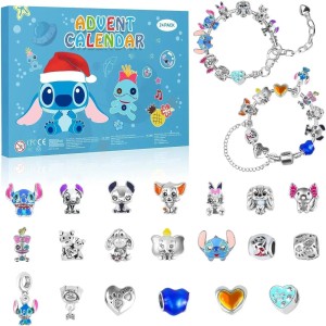 Kalendarz Adwentowy Disney Stitch bransoletka Charms