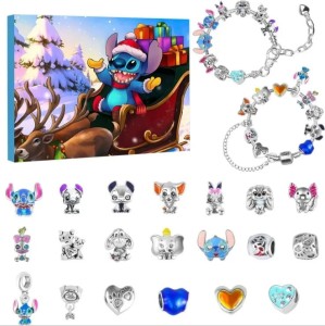 Kalendarz Adwentowy Disney Stitch bransoletka Charms