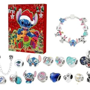 Kalendarz Adwentowy Disney Stitch bransoletka Charms