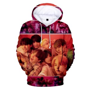 Dziecięca bluza z kapturem BTS Nadruk K-pop 100-160 cm