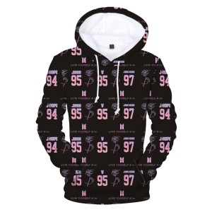 Dziecięca bluza z kapturem BTS Nadruk K-pop 100-160 cm