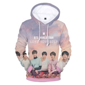 Dziecięca bluza z kapturem BTS Nadruk K-pop 100-160 cm