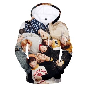 Dziecięca bluza z kapturem BTS Nadruk K-pop 100-160 cm