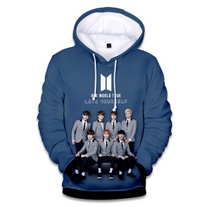 Dziecięca bluza z kapturem BTS Nadruk K-pop 100-160 cm