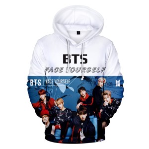 Dziecięca bluza z kapturem BTS Nadruk K-pop 100-160 cm