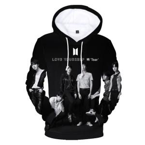 Dziecięca bluza z kapturem BTS Nadruk K-pop 100-160 cm