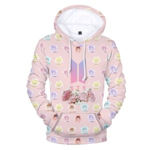 Dziecięca bluza z kapturem BTS Nadruk K-pop 100-160 cm