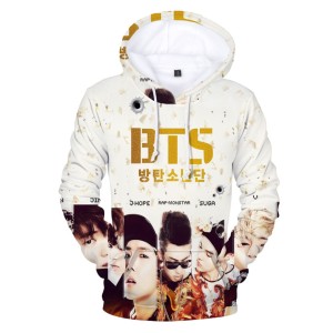 Dziecięca bluza z kapturem BTS Nadruk K-pop 100-160 cm