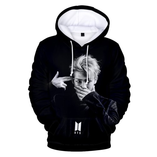 Bluza dziecięca z kapturem BTS nadruk K-pop poliester szybkoschnąca