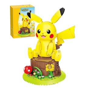 Interaktywny zestaw klocki Pokemon Pikachu z dźwiękiem 26 cm