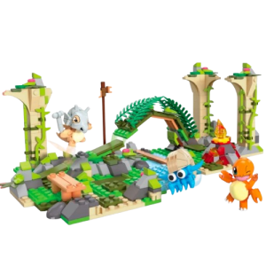 Zestaw Klocki Dżungla Pokemon  Cubone Omanyte i Charmander