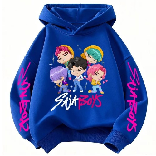 Bluza dziecięca z kapturem Demon Hunters Saja Boys nadruk anime poliester szybkoschnąca