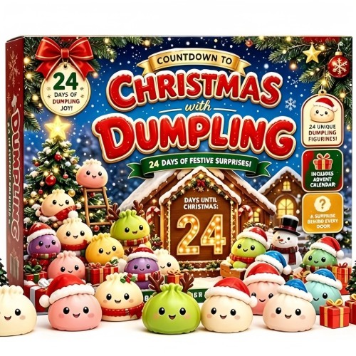 Kalendarz adwentowy dumpling squishy gniotek pieróg 24 sztuki