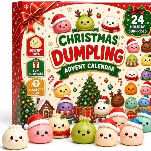 Kalendarz adwentowy dumpling squishy gniotek pieróg 24 sztuki