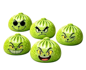 Squishy Dumpling świąteczny gniotek Grinch 8.5 cm losowy