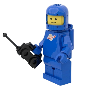 Zestaw klocków kosmonauta niebieski classic space duża figurka model 845 elementów