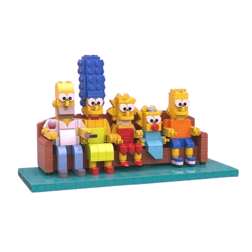 Zestaw klocków Simpsonowie rodzina na kanapie sofa 393 elementy