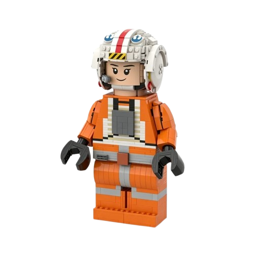 Zestaw klocków pilot X-Wing Luke Skywalker Star Wars duża figurka rebelia model 901 elementów