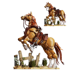 Zestaw klocków koń western 2w1 duża figurka 1258 elementów