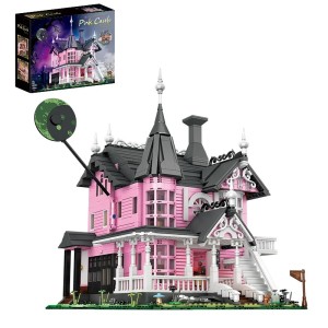 Klocki zestaw różowy pałac nawiedzony dwór Halloween Pink Castle makieta model 2826 elementów
