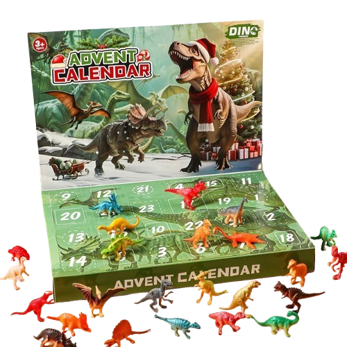 Kalendarz adwentowy dinozaury figurki 24 niespodzianki