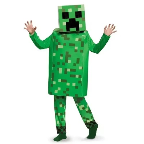 Strój Creeper Minecraft dla dzieci kostium pikselowy S-XL