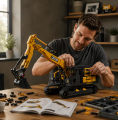 Klocki techniczne koparka gąsienicowa maszyna budowlana JCB model 1020 elementów